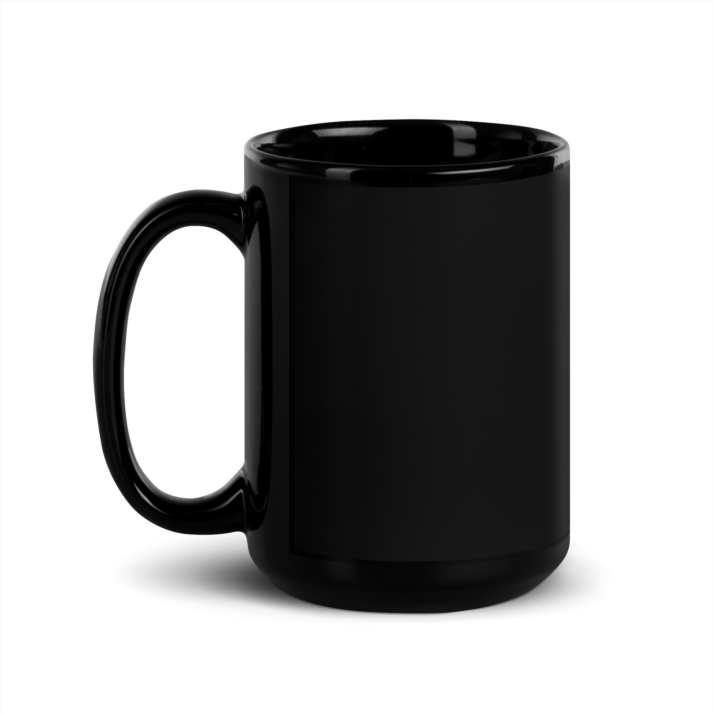 Satisfaction Black Glossy Mug